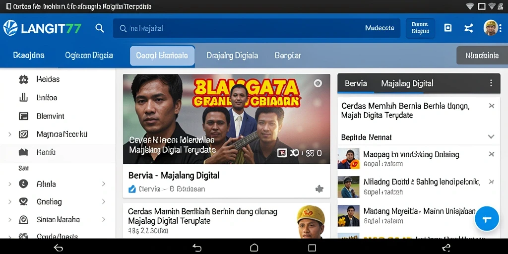 Antarmuka LANGIT77 yang modern dan fungsional.