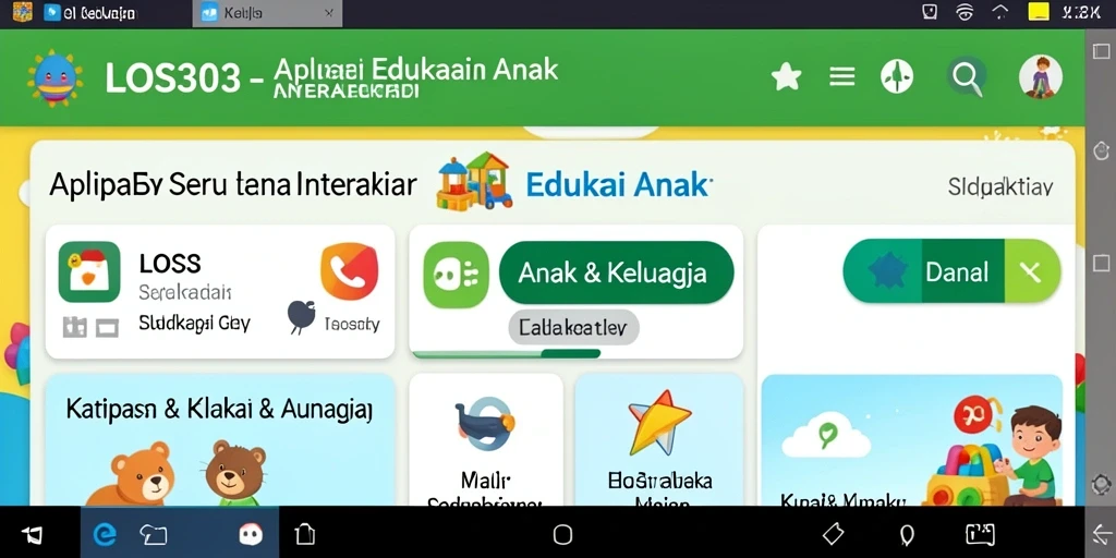 Antarmuka menarik dan interaktif untuk anak-anak belajar.