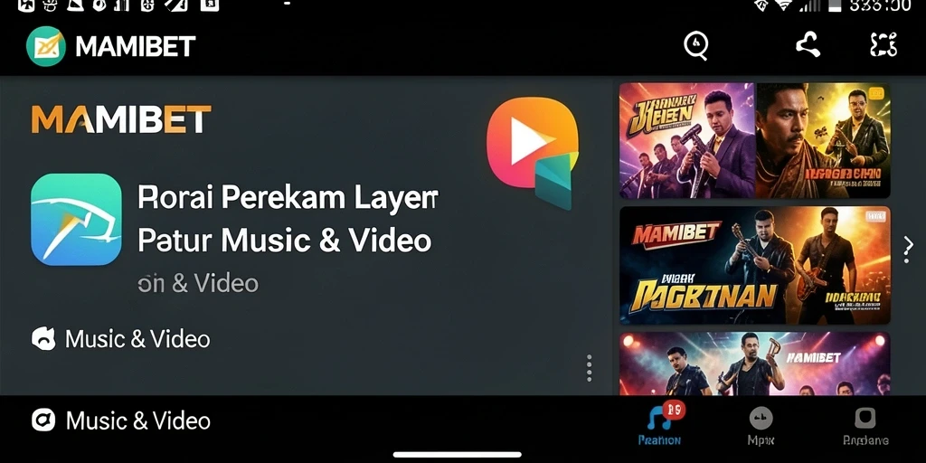 Tampilan antarmuka aplikasi MAMIBET saat merekam layar.