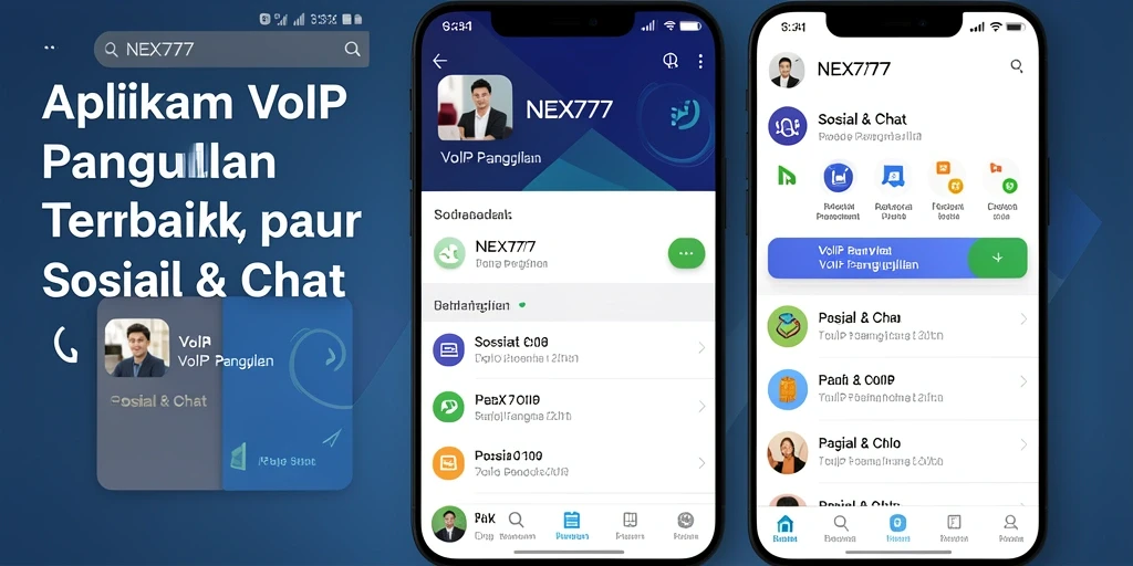 Antarmuka NEX777 untuk panggilan VoIP yang sederhana dan intuitif.