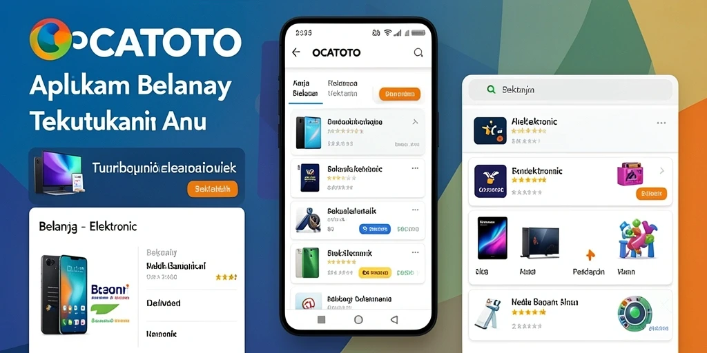Screenshot antarmuka OCATOTO memperlihatkan kemudahan navigasi produk Elektronik.