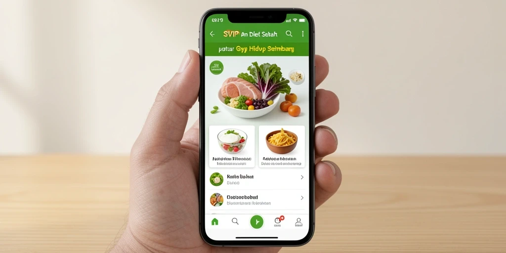 Tampilan antarmuka SVIP10 yang menarik dan fungsional untuk Diet Sehat.